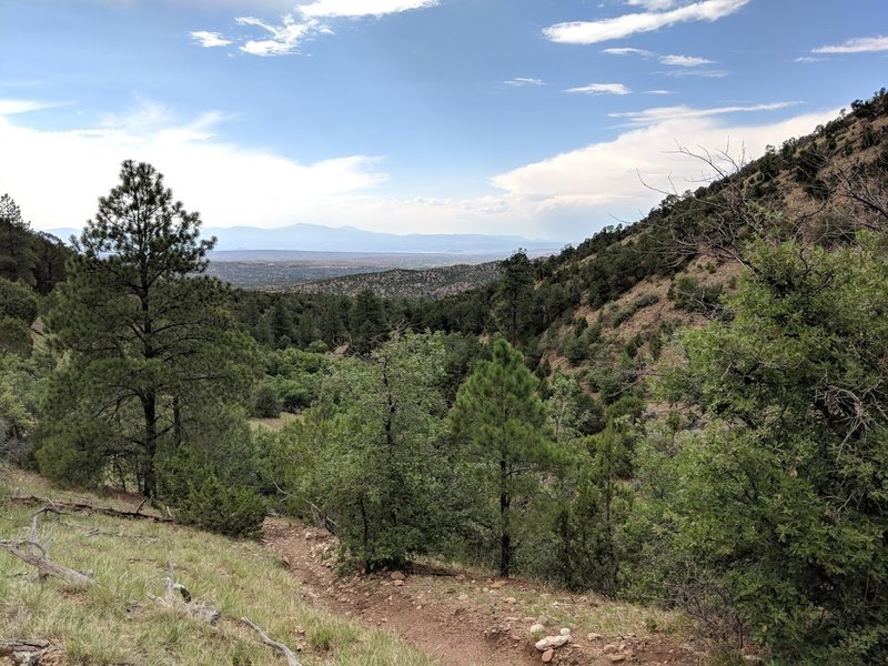 View of the valley from the beginning (if riding north)