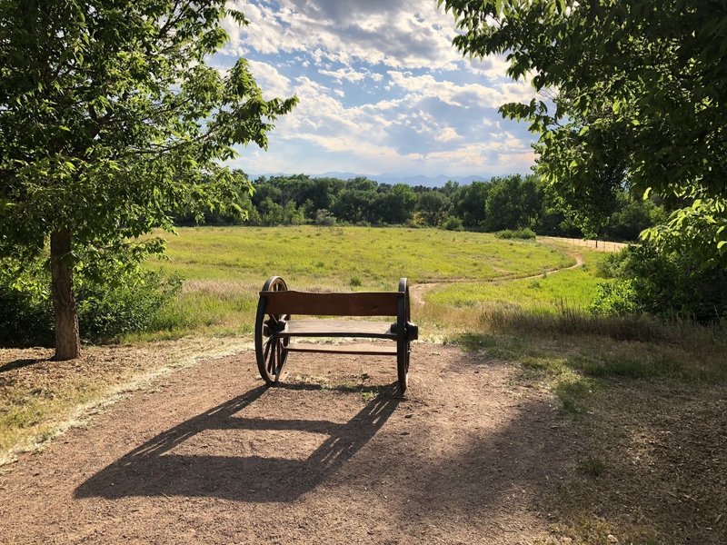 Beautiful sights of the mountains on the high-line canal