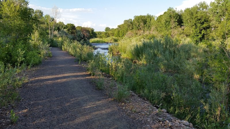 Part of the trail that runs along the river. Clearly maintained and quite smooth.