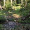 Largest water crossing, separates singletrack from doubletrack.