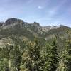 Looking at the Spring Mountains from the parking area at the top.