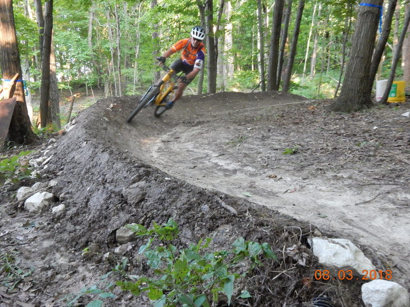 Newly constructed berm, a lot of speed and a lot of fun!