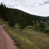 Upper meadow before starting the switchbacks over the saddle