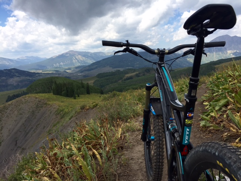 Trail skirts this wash-out cliff.  Great views abound.