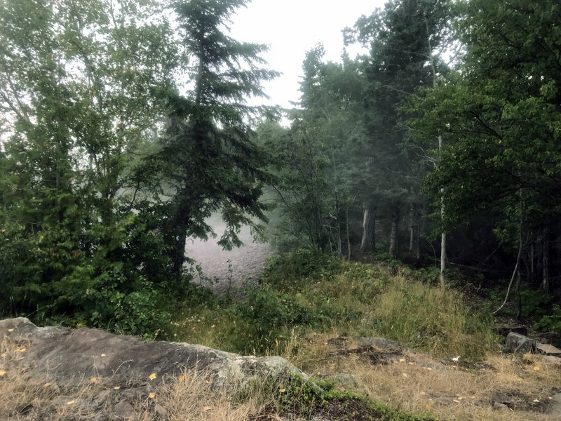 Looking at the last 1/4th mile of the point trail that traverses the beach