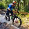 Crossing a creek at Falcon Loop