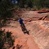 Banked section of a rocky ledge