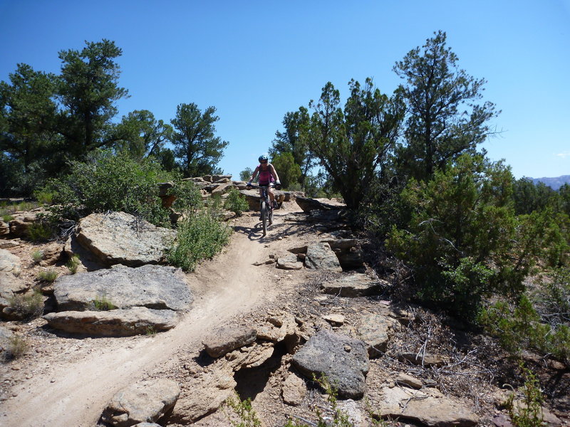 Riding through the rocks