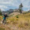 Dry trail, but amazing scenery just north of downtown Ketchum