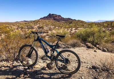 TRW Trail with Red Mountain in the background. Mesa, Arizona