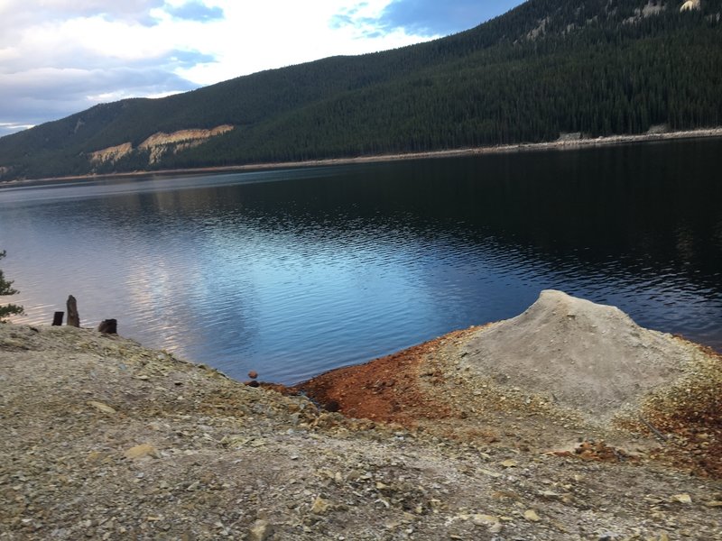 Trail next to lake