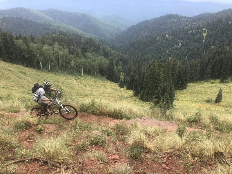 Looking down into Hermosa Creek