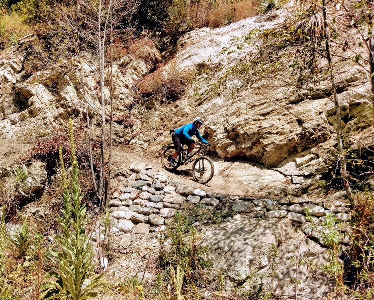 Erik rides a recently restored section of the Gabrielino.