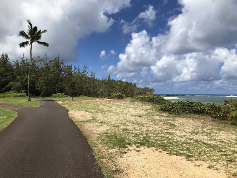 The golf cart path