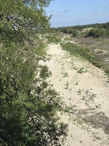 San Gabriel River crossing from trail