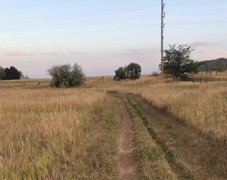 Avery Trail looking south from the southern end & connection to Foothills trail.