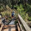 One of the intact bridges. I think she could have ridden it but....