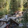 "You said there was a bridge here...." (mother nature had other plans!)