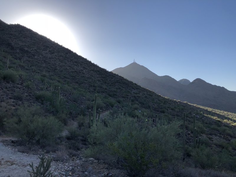 At Gateway Saddle looking east at sunrise