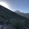 At Gateway Saddle looking east at sunrise