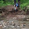 A little over the bars action crossing the creek after the side of the creek was slightly washed out!