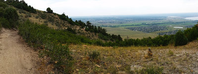 Looking north toward Denver at the top of the first climb.