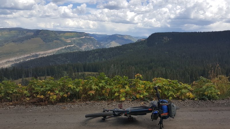 At the start of Blair Mountain road, looking into the South Fork of the White River drainage.