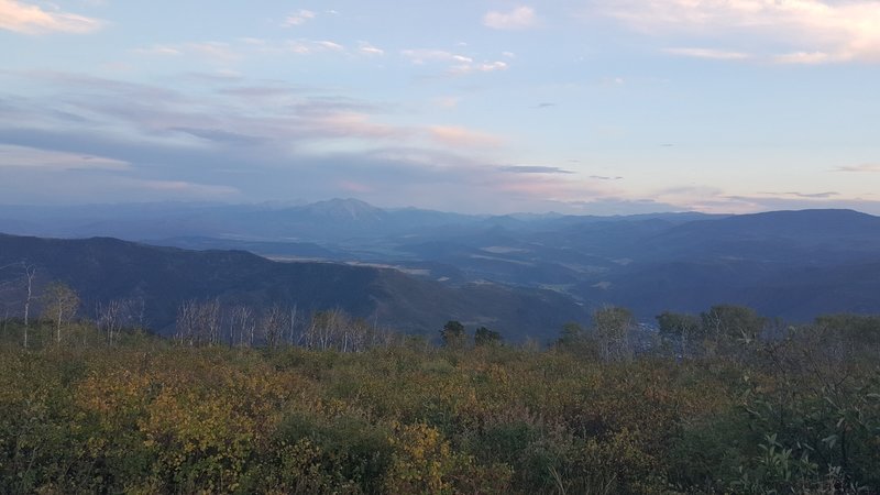 The Roaring Fork Valley at sunset