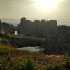 A view of the quarry from the top of the trail, post monsoon