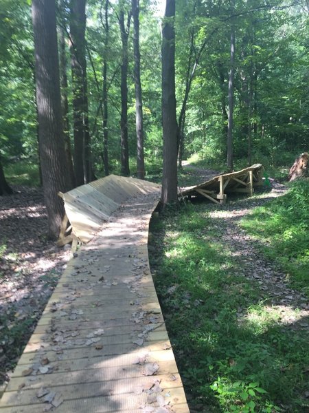 wood berm bridge in section 3 of CRP