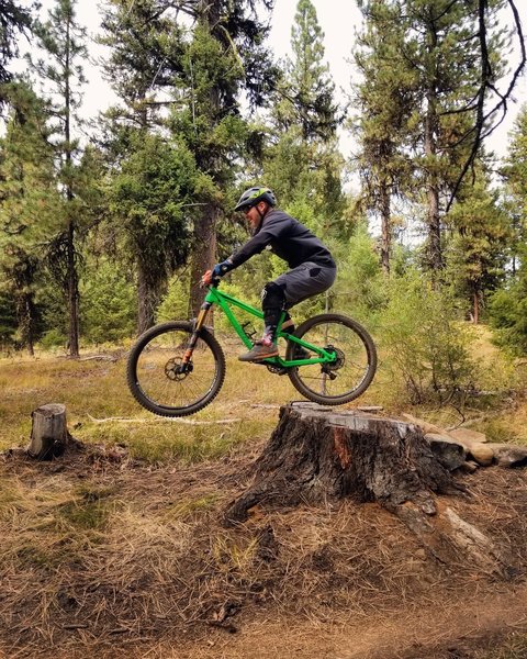 Hitting the stump drop on Blue Ridge.