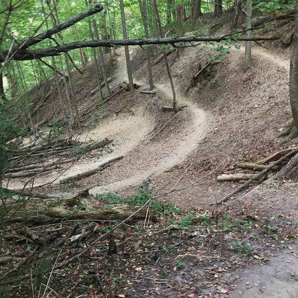 Entering the "big switchbacks" at marker 15.