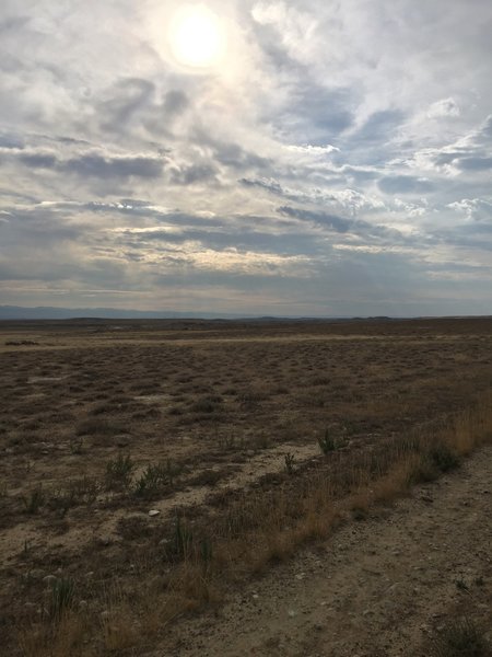 Nice view of the BLM land with the Big Horn Mountains in the background.