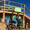 Geoff Welch (DVO) and Mike McCool (TMTA) showing off the DVO bridge at the TMTA//Lehigh Trails