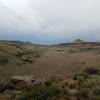 Looking down from Limekiln Ridge into the valley and road 5119. Lip Pup to the right. Dog mountain in the background.