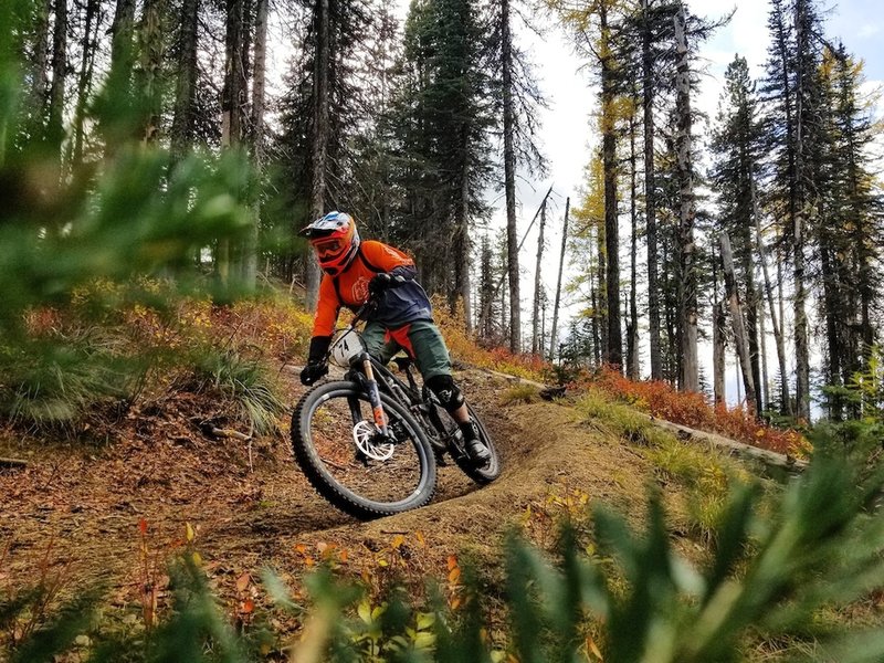 Fall riding up at Mt Spokane.