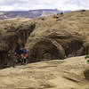 Riding a fine line above Abyss Canyon