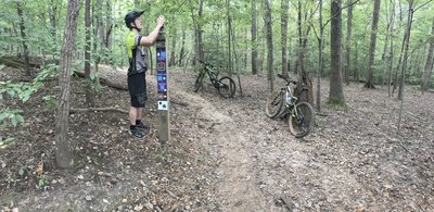 Enjoy some zen at the end of stinger trail connecting to south branch loop! Please note no rocks were harmed in the making of this zen!