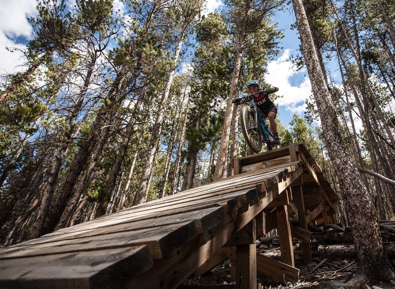 Danielle on the drop ramp.