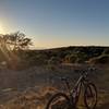 A quick sunset photo op after fixing a flat on North Burma Trail.