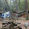 Upper falls at Tucker Brook.