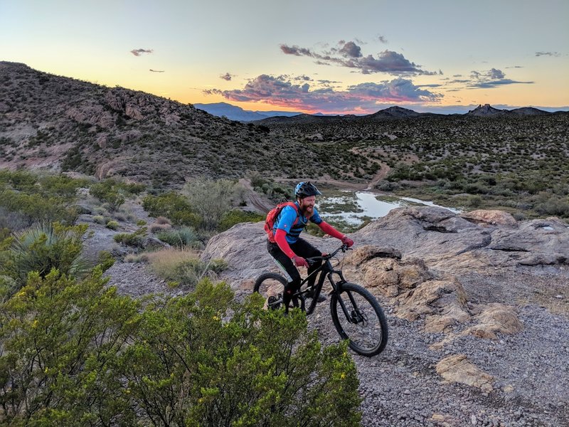 Sunset shredding!