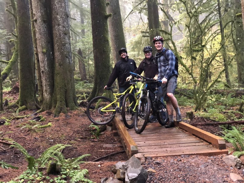 Going over one of the three crossings on this ride.