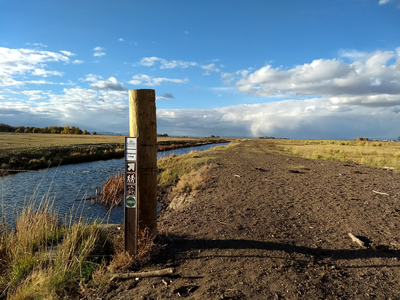 Looking North from the North River Pavilion access road intersection.