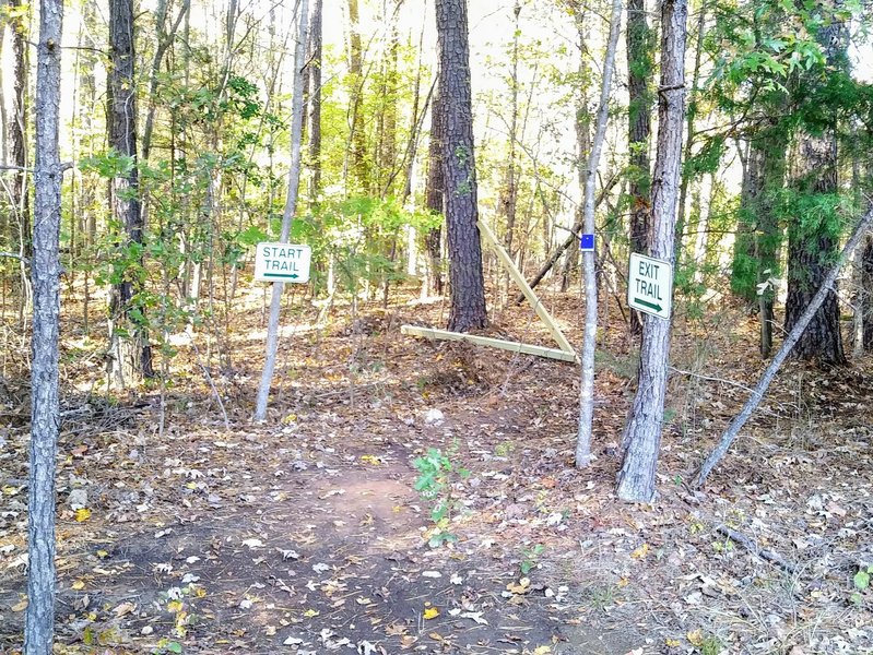 Graveyard Trail entrance from the field