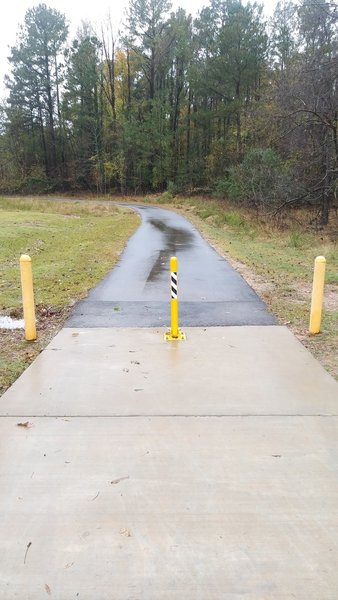 Entrance to paved multi-use trail.