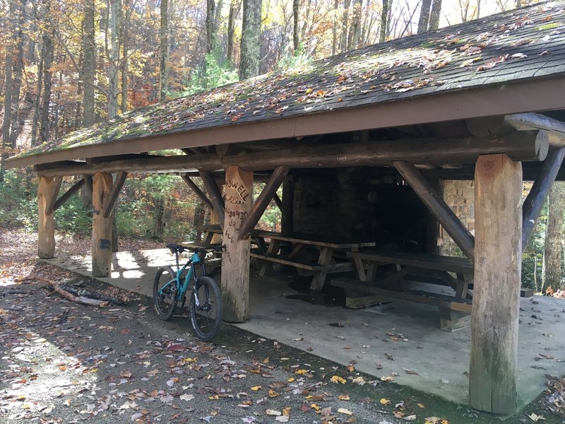 Picnic shelter on Round Knob.