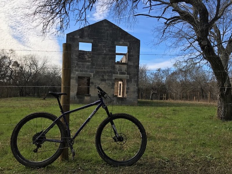 My Krampus at the ruins of the McKinney Homestead.