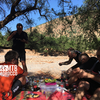 Lunchtime in Morocco under the trees of Argan, sharing culture with locals.