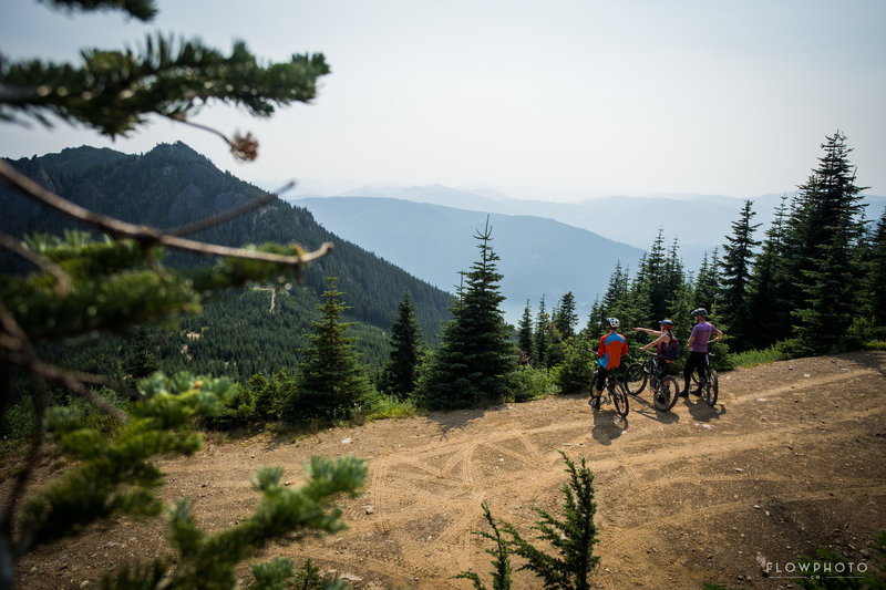 The main climb trail is the logging road that leads to the 3/4 point of the trail. Surrounded by great views, this is one of my favorite trails.